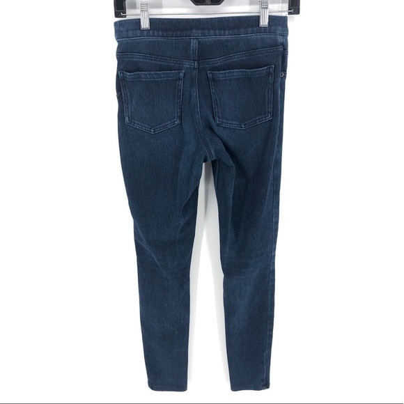 SPANX Jeanish High Rise Leggings Jeans Stretch Denim Pants Blue Slimming Size XS - Picture 4 of 10